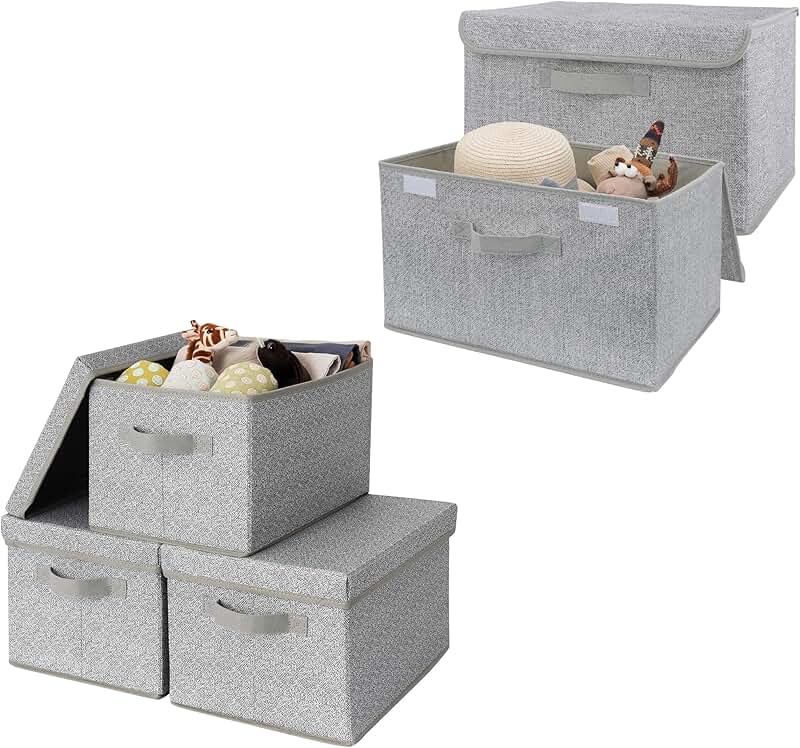 Set of 5 Rectangle Storage Bins