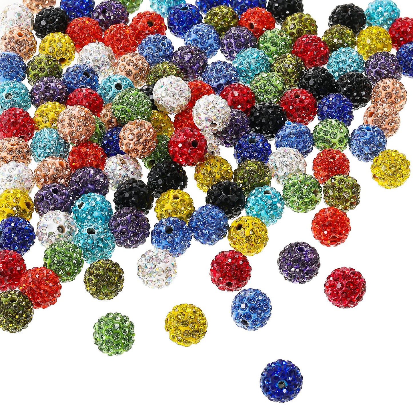 120 Pieces Rhinestone Clay Beads for Jewelry Making