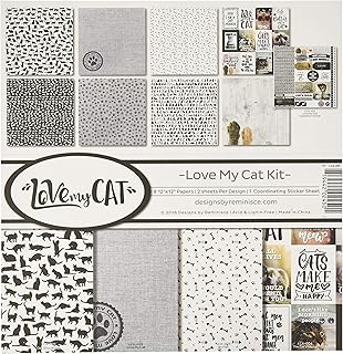 Love My Cat Scrapbook Collection Kit, 12x12 inches