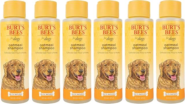 Natural Oatmeal Dog Shampoo with Honey, 16 oz (6 Pack)
