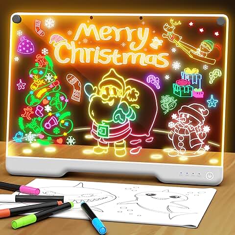 Rechargeable 16-Inch LED Note Board with Colors and Light Effects