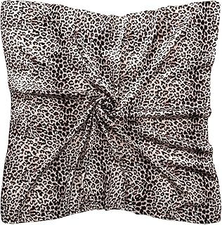 35-inch Square Silk-Like Head Scarf for Hair and Nightwear