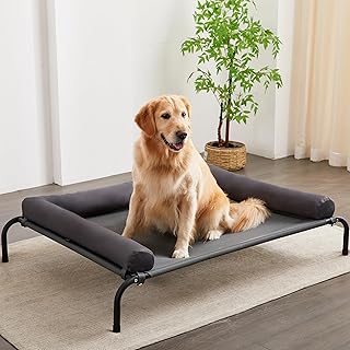 Elevated Washable Dog Bed with Pillows