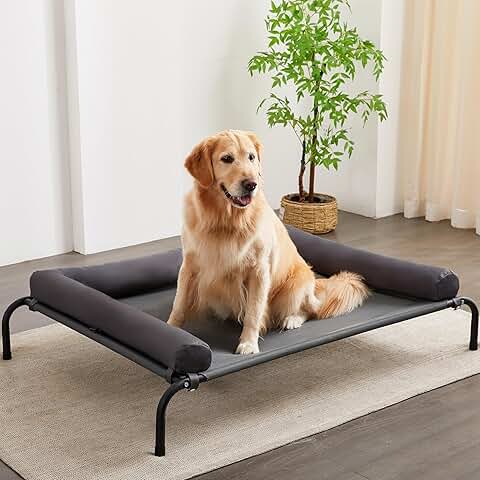 Elevated Washable Dog Bed with Pillows