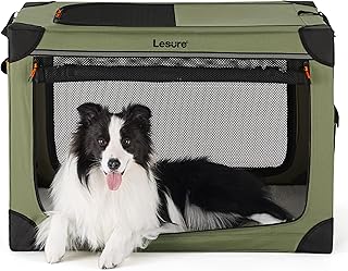 Soft Collapsible 36-Inch Dog Crate for Indoor and Outdoor Use