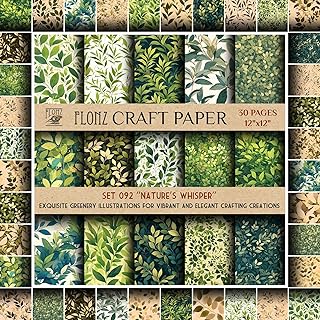Greenery Illustration Scrapbook Paper, 30 Pages