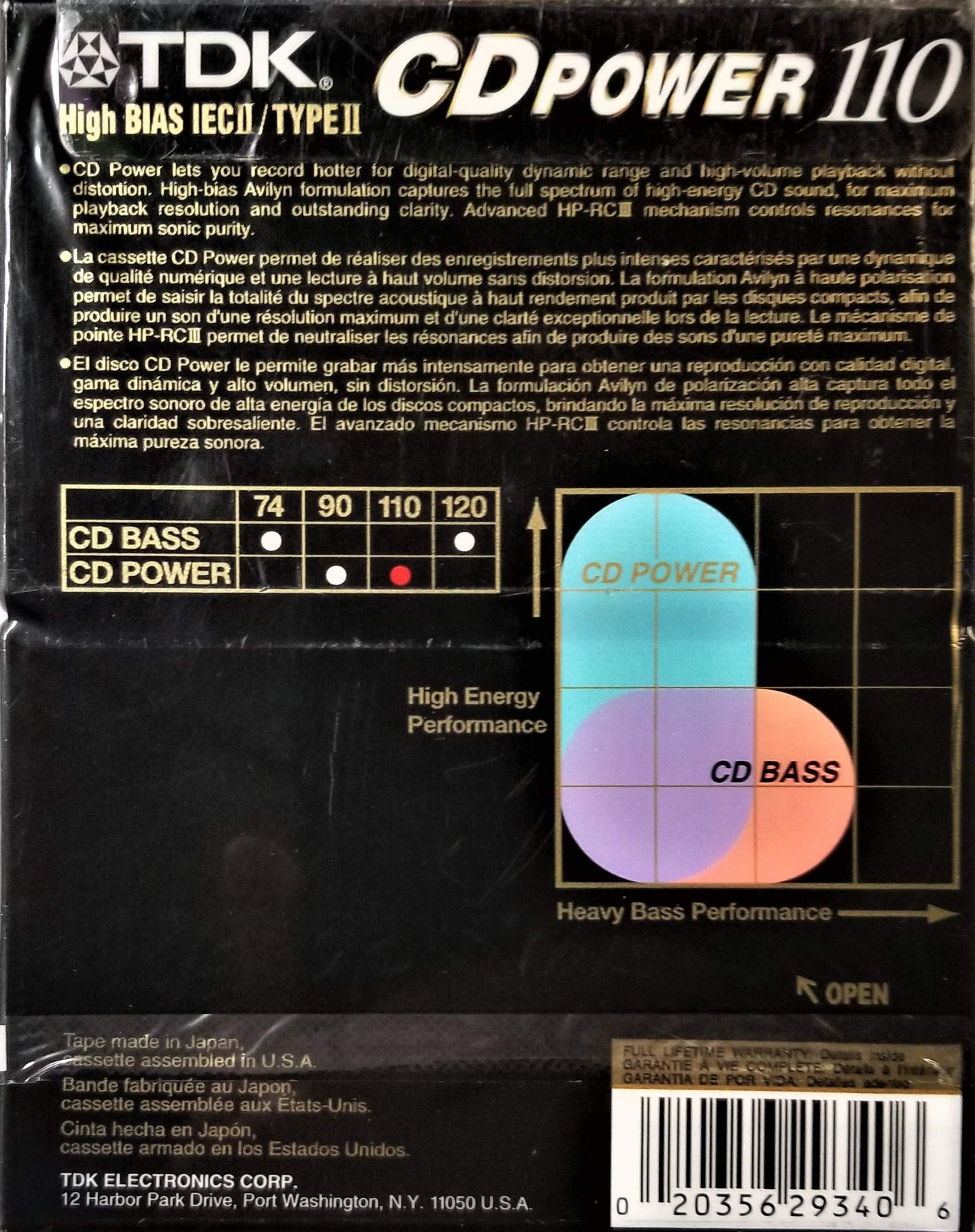 CD Power 110 Cassette, 2pk High Bias Audio Cassette Tapes