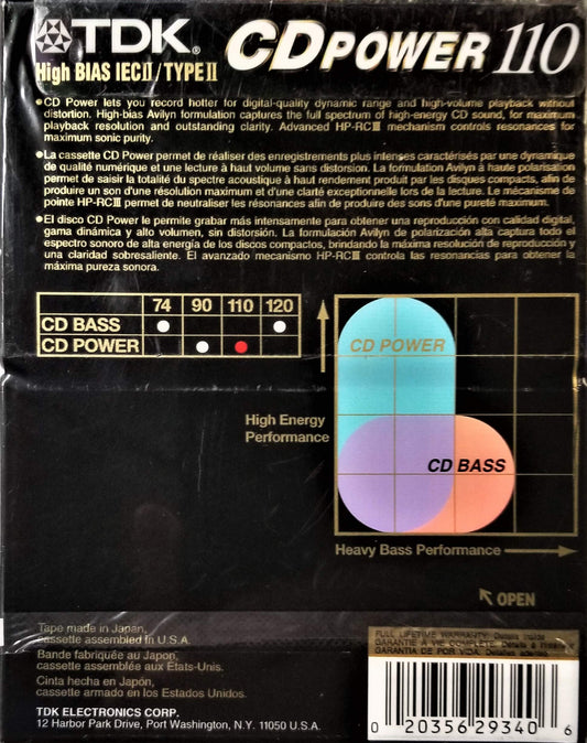 CD Power 110 Cassette, 2pk High Bias Audio Cassette Tapes