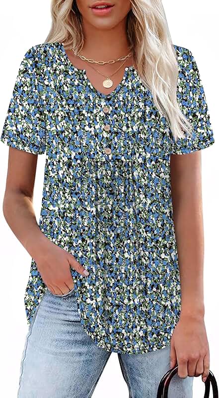 Cute floral summer tops for women