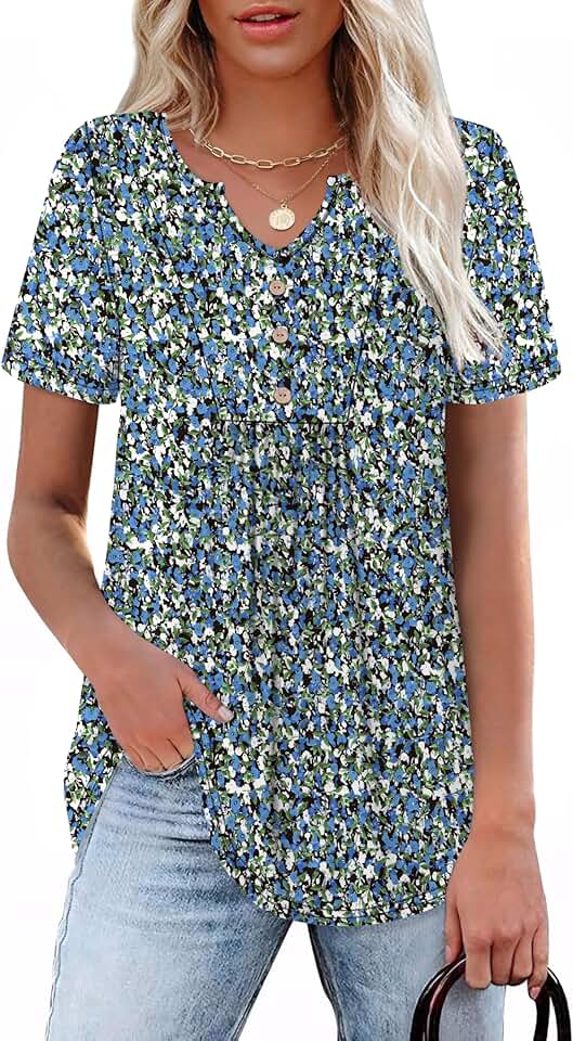 Cute floral summer tops for women