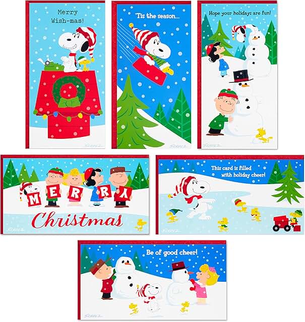 Christmas Peanuts Gift Card and Money Holders Set