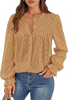 Lace Long Sleeve Fall Women's Blouse