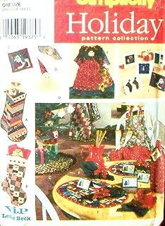 Sewing Pattern for Christmas Stocking, Treeskirt, Ornaments