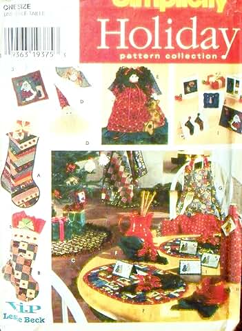 Sewing Pattern for Christmas Stocking, Treeskirt, Ornaments