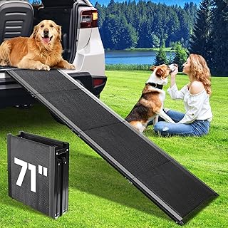Dog Car Ramp, 71x17 Inches, Non-Slip, Portable