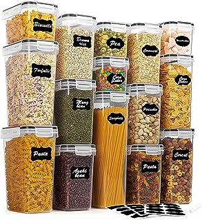 15-piece airtight food storage container set with lids
