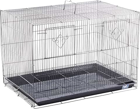 Divided Black Flight Cage