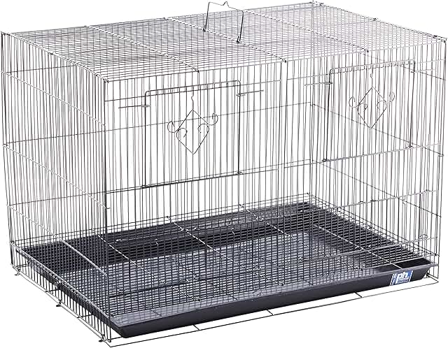 Divided Black Flight Cage
