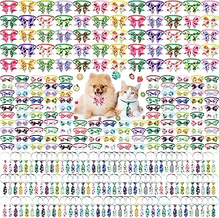 300 Pcs Adjustable Dog Bow Tie Collars for Medium and Large Dogs