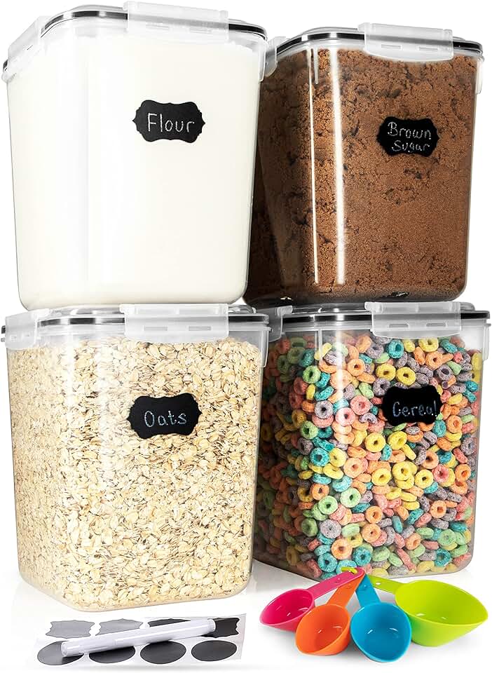 Large 4-Pack Food Storage Containers with Lids