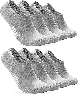 Unisex No Show Athletic Socks with Non Slip Grip