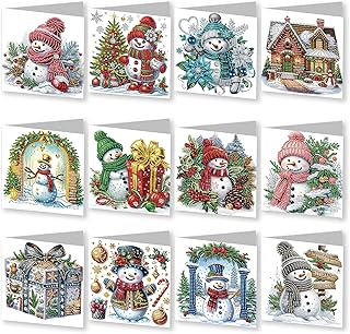 Set of 12 DIY Greeting Card Diamond Art Crafts