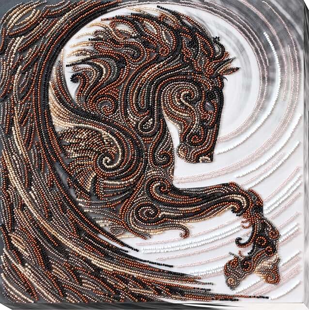 Black Pegasus Bead Embroidery Kit