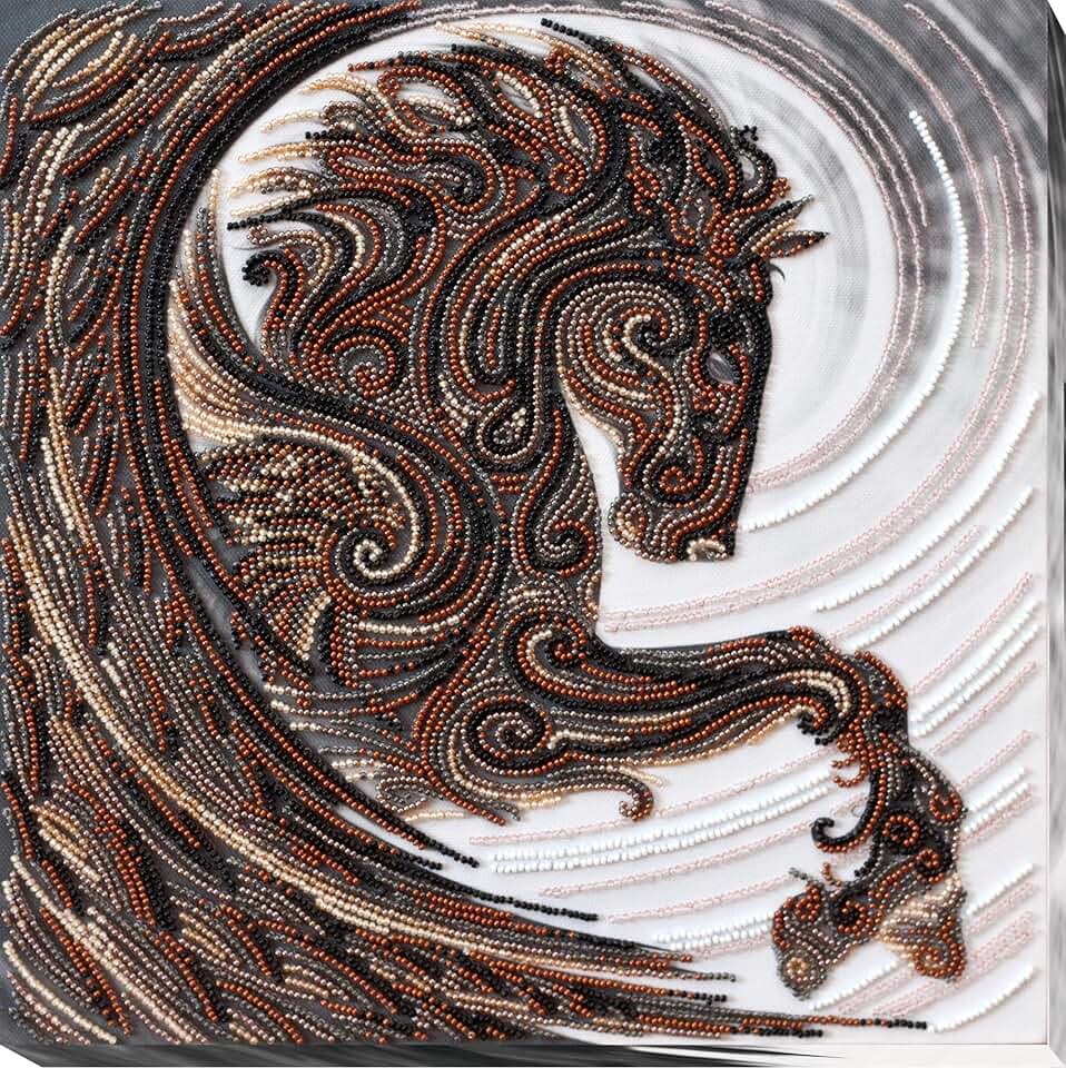 Black Pegasus Bead Embroidery Kit