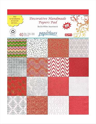 Red and White Celebration Scrapbooking Paper Pack