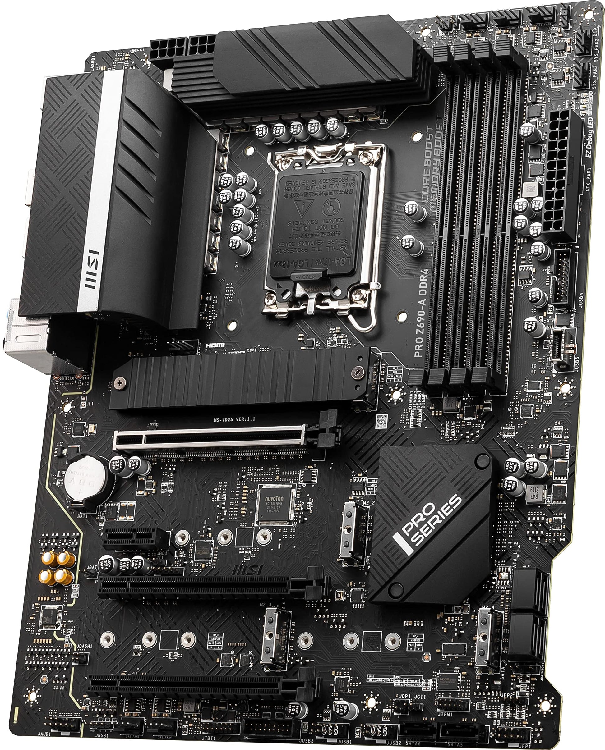 PRO Z690-A DDR4 ProSeries Motherboard (ATX, 12th Gen Intel Core, LGA 1700 Socket, DDR4, PCIe 4, CFX, M.2 Slots)