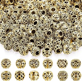 120 Pcs Gold Tone Alloy Beads for Jewelry Making