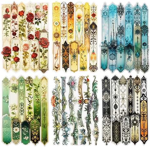 120pcs Vintage Style PET Sticker Set for Scrapbooks and Journals