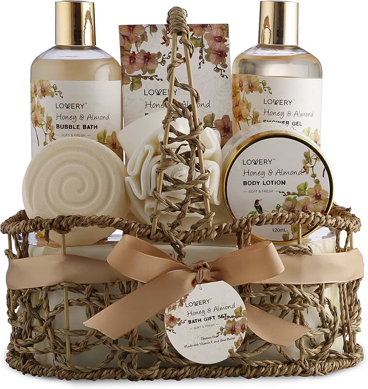 Luxury Spa Gift Set for Women with Honey & Almond
