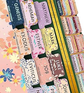 Gold Bible Tabs for Women Study Bible with Floral Design