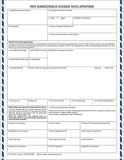 Dangerous Goods Declaration Form, Laser, Pack of 100