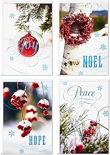 Boxed Christmas Cards with 4 Designs and Envelopes