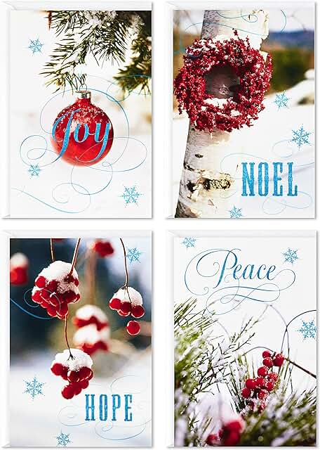 Boxed Christmas Cards with 4 Designs and Envelopes