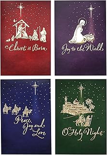 Boxed Christmas Cards with 4 Designs and Envelopes