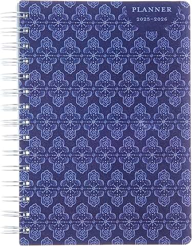 2025 Monthly Weekly Planner, Navy Cover, 5.25" x 8"