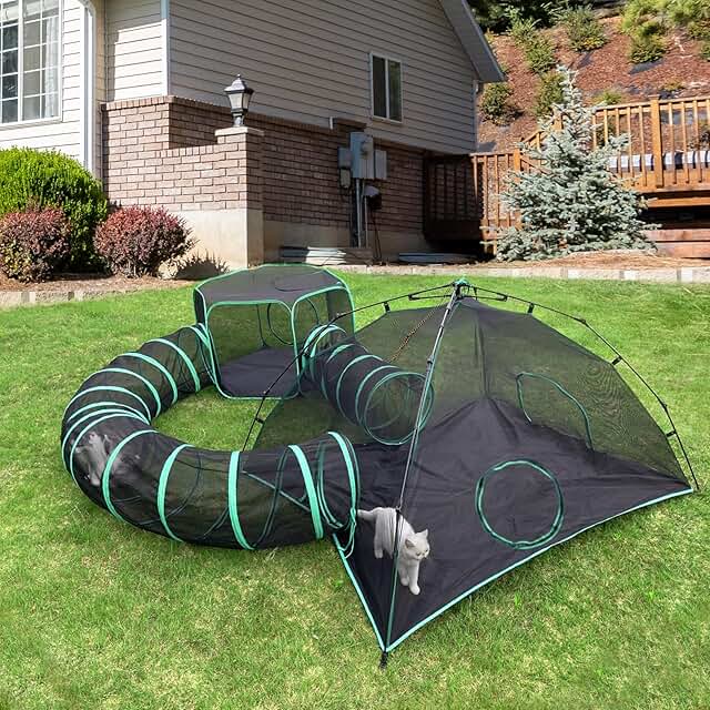 Outdoor Cat Tents and Playpen with Tunnels