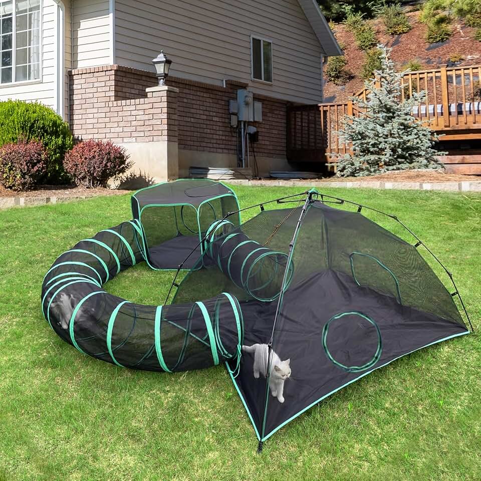 Outdoor Cat Tents and Playpen with Tunnels