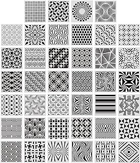 Set of 40 Geometric Stencils for Art and Craft Projects