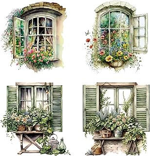 80-Piece Four Seasons Window Sticker Set for Journals