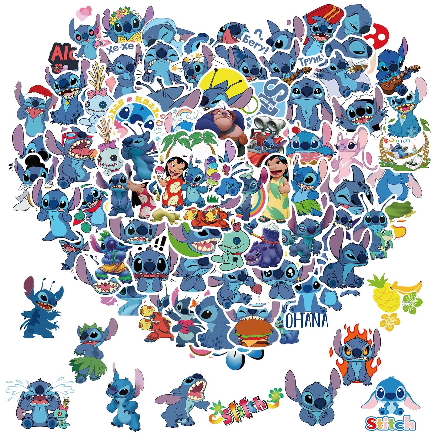 100 Waterproof Cartoon Stickers for Kids and Teens