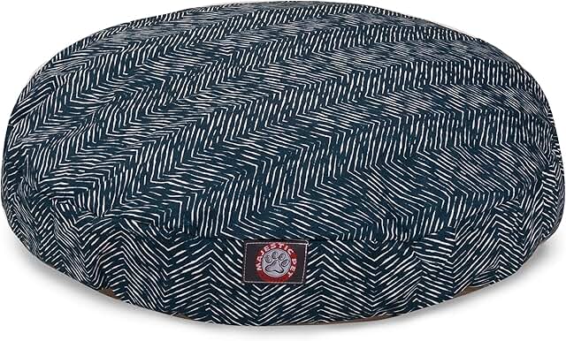Navy Blue Small Round Indoor Outdoor Dog Bed