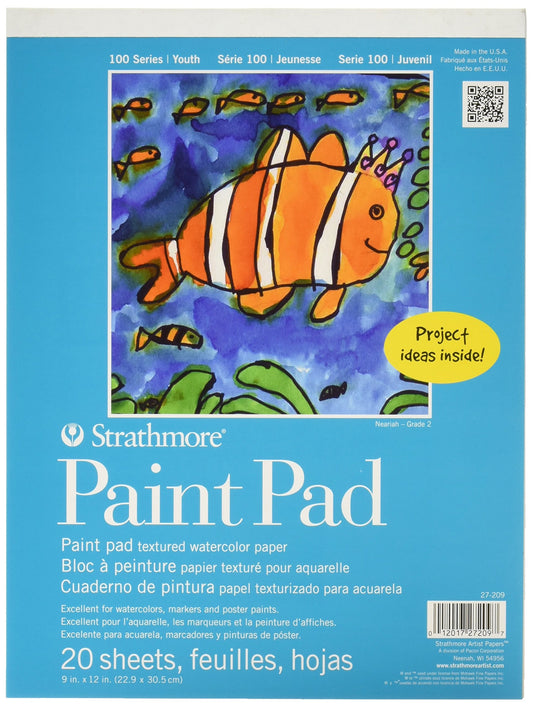 Youth Paint Pad 9x12 White 20 Sheets