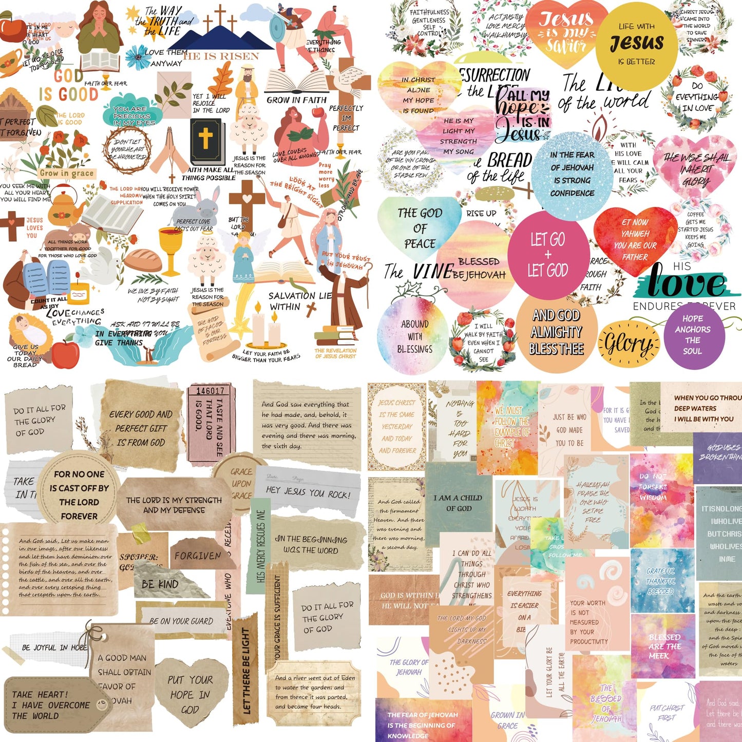Over 300 Waterproof Christian Bible Verse Stickers