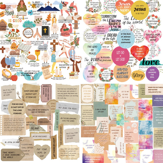 Over 300 Waterproof Christian Bible Verse Stickers