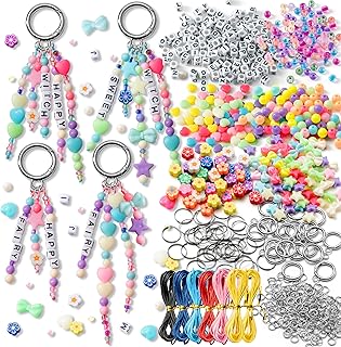 DIY Keychain Making Kit with Beads and Charms