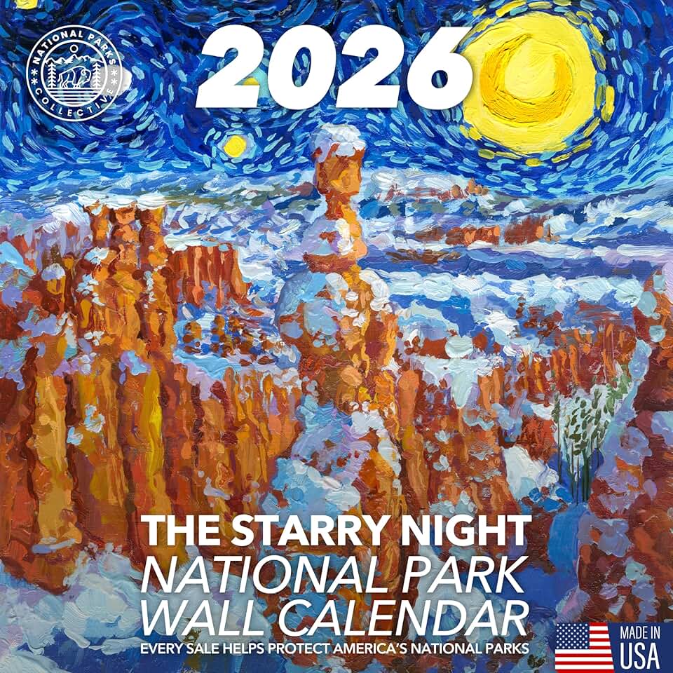 Starry Night National Parks Wall Calendar 2026